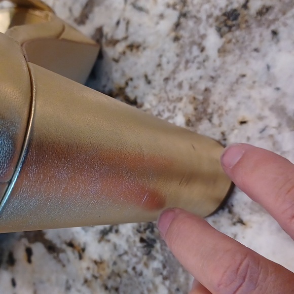 MICHAEL KORS RORY Gold Platform Dressy Open Toe Sandals SZ 10 - Picture 14 of 16